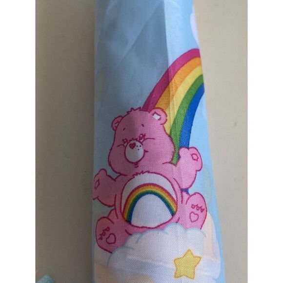 Care Bears Rainbow Umbrella Auto Open Close Blue Compact NEW - Picture 5 of 10